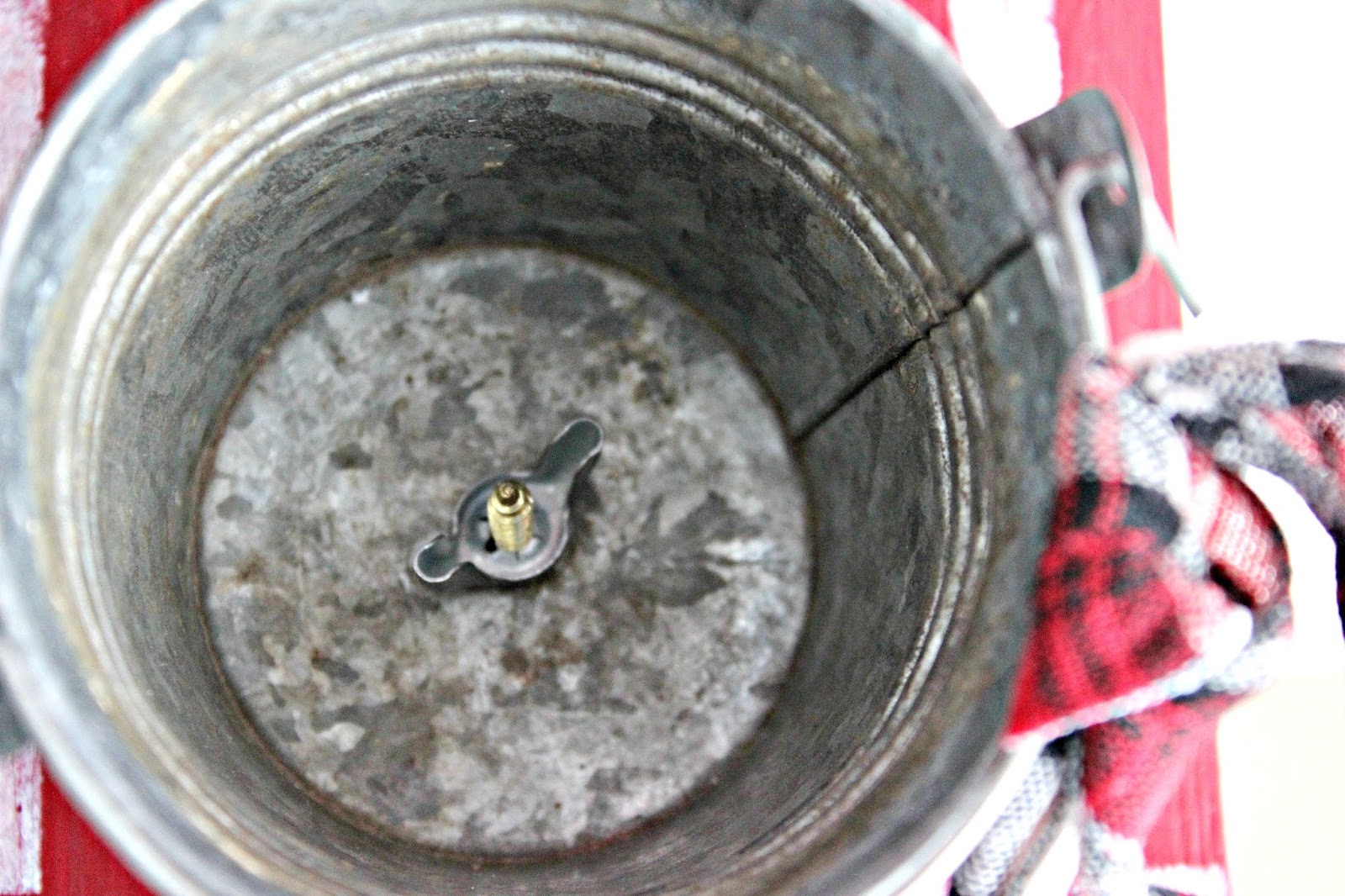 Thrift Shop Paper Towel Holder Repurposed as Rustic Christmas Decor Organized Clutter