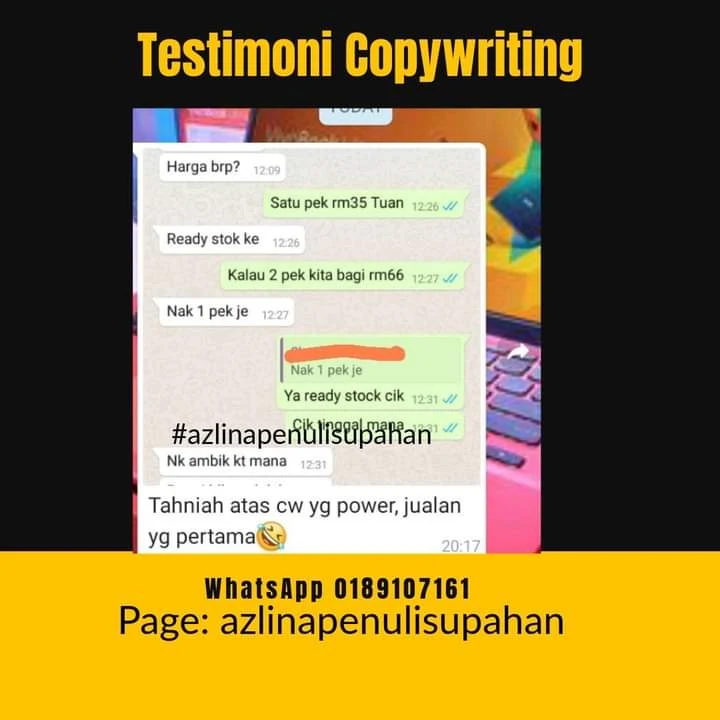 Upah Copywriting ghostwriter