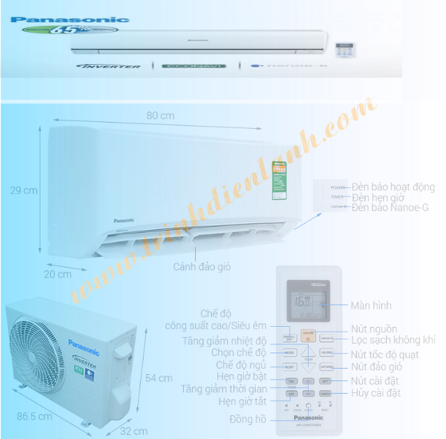 Cách xóa mã lỗi máy lạnh Panasonic inverter