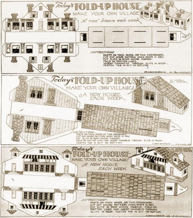 PAPERMAU: Miniature Doll House Paper Model For 1/12 Scale - by Manja Nelen