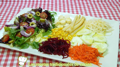 Ensalada 4 estaciones receta fácil