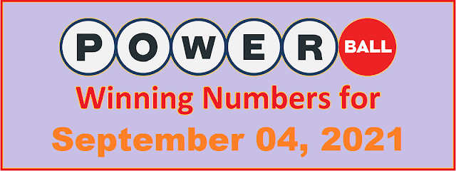 PowerBall Winning Numbers for Saturday, September 04, 2021