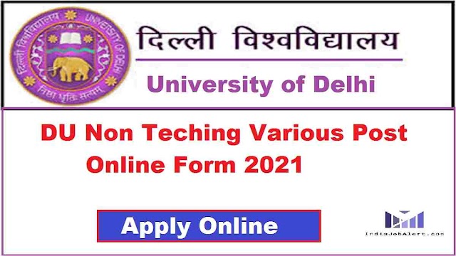 Delhi University Various Post online form 2021