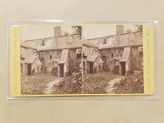 Stereoview of the Witch House prior to renovation by George Farrington c.1873-1881