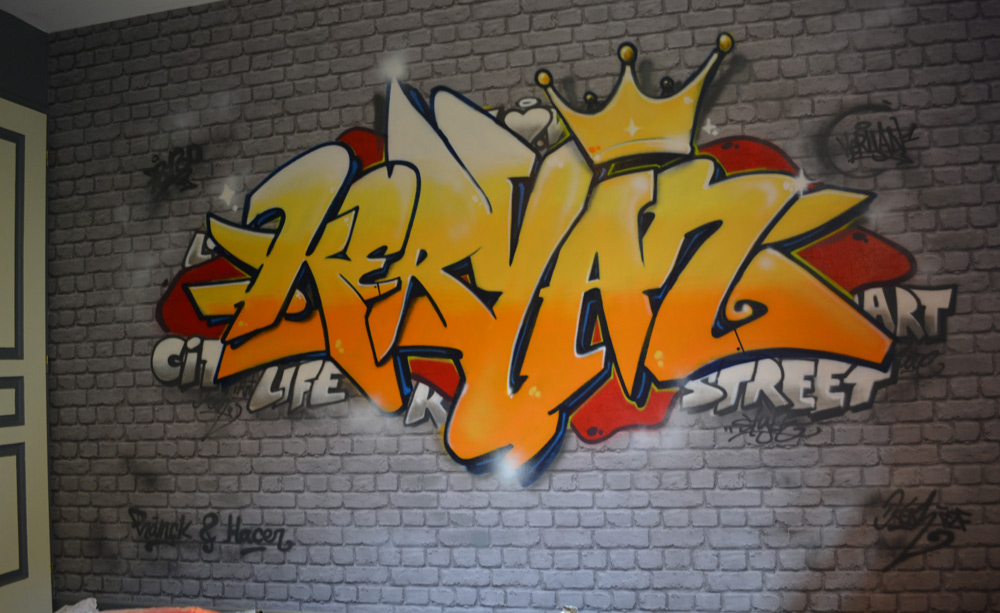 Graffiti chambre d'enfant en Suisse et France La chambre