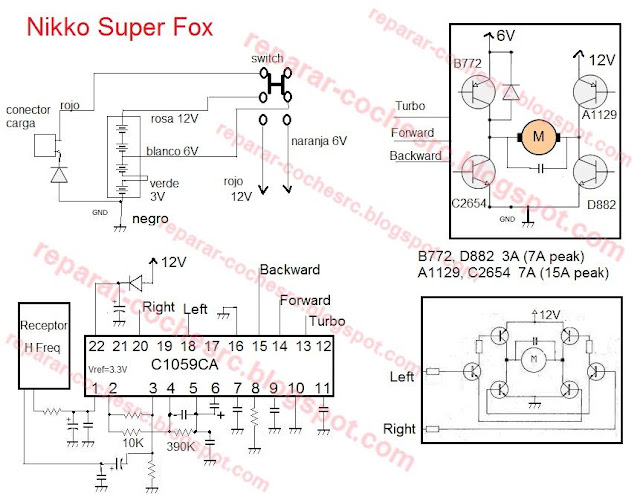 Nikko Super Fox, diagrama / esquema, C1059CA, A1129 , C2654