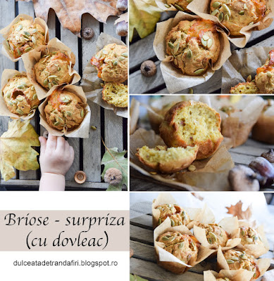Briose surpriza (cu dovleac si cascaval)