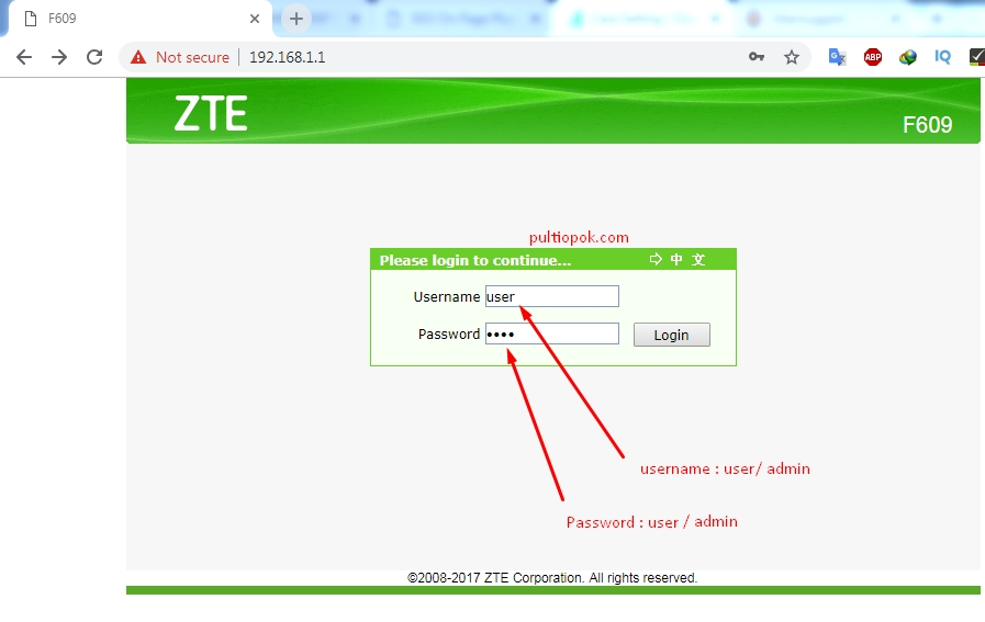 Cara Setting Modem ganti Password Wifi Indihome ZTE dari Hp atau Laptop - Pulti Opok