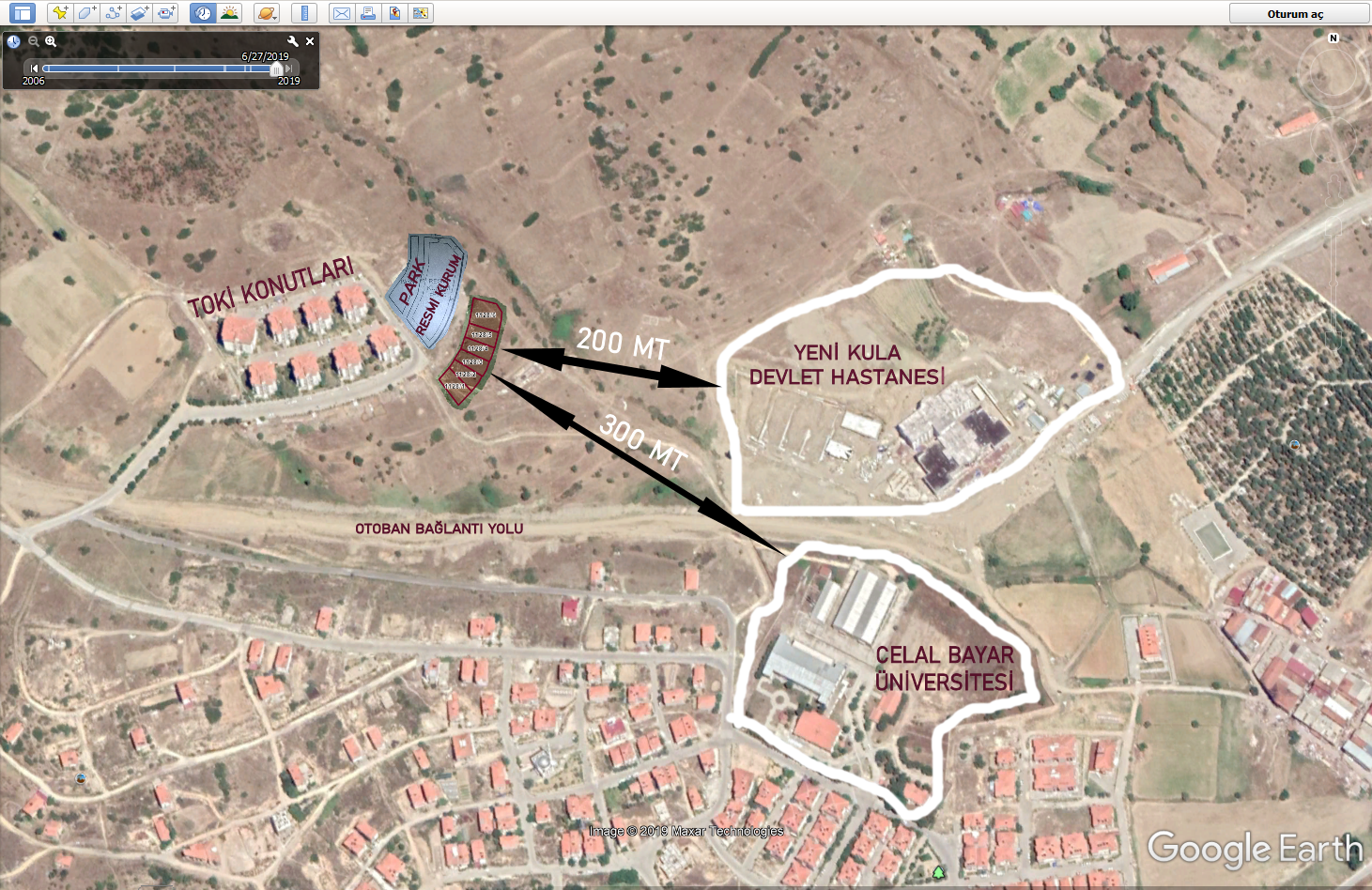 Yeni Kula Devlet Hastanesine Yakın Alt Yapısı Hazır İmarlı Sahibinden