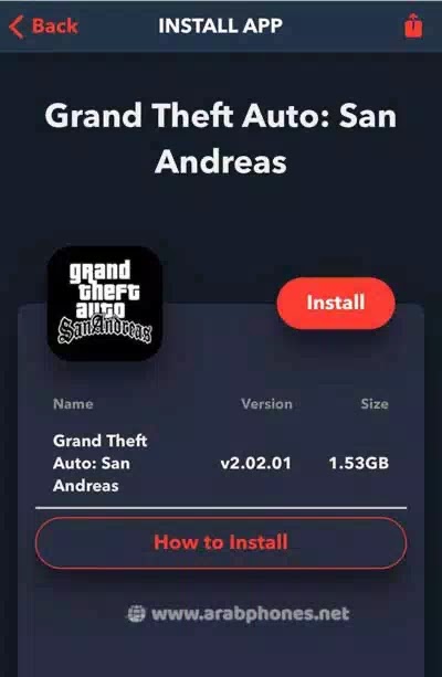 لعبة GTA مهكرة للآيفون