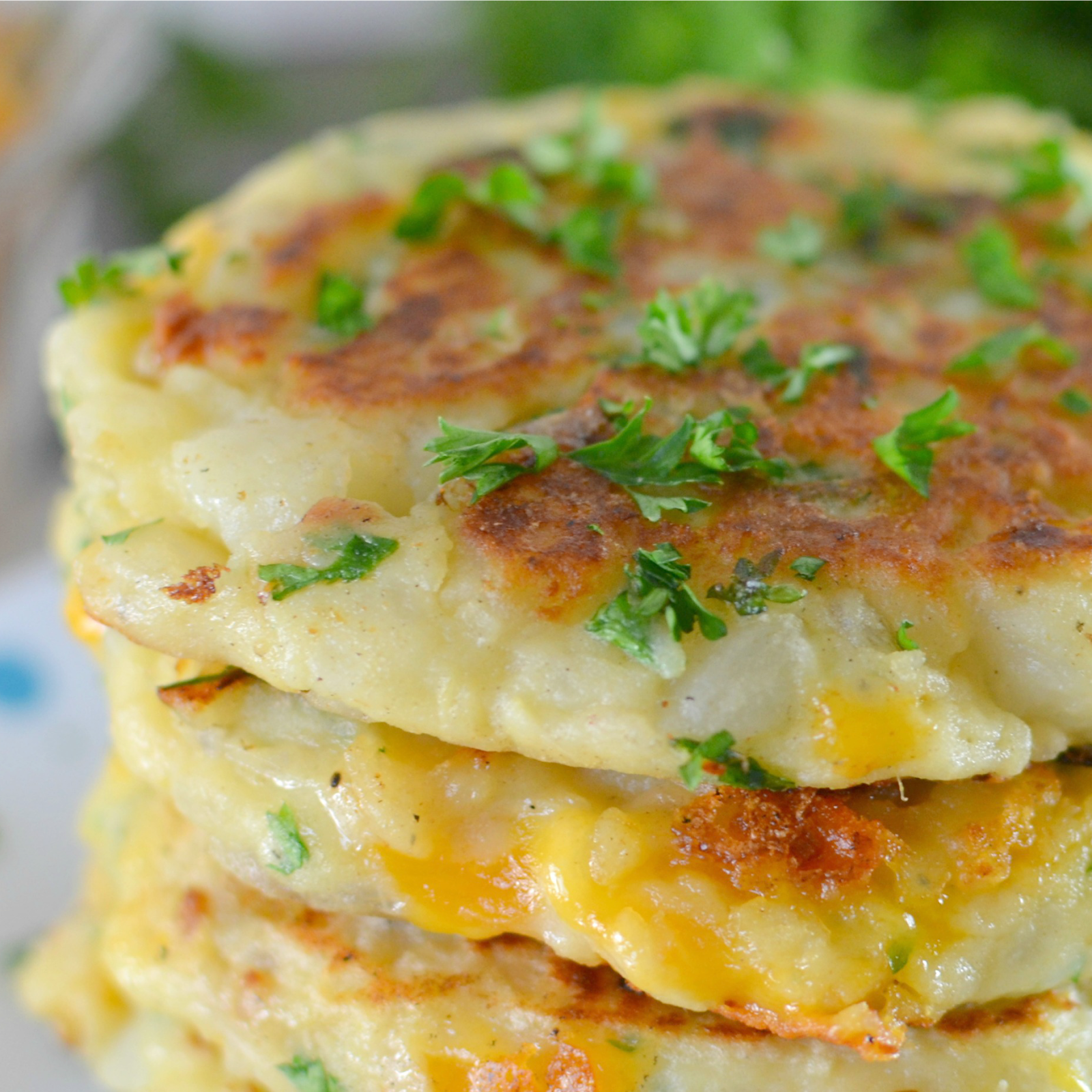 Onion and Cheddar Mashed Potato Cakes Recipe