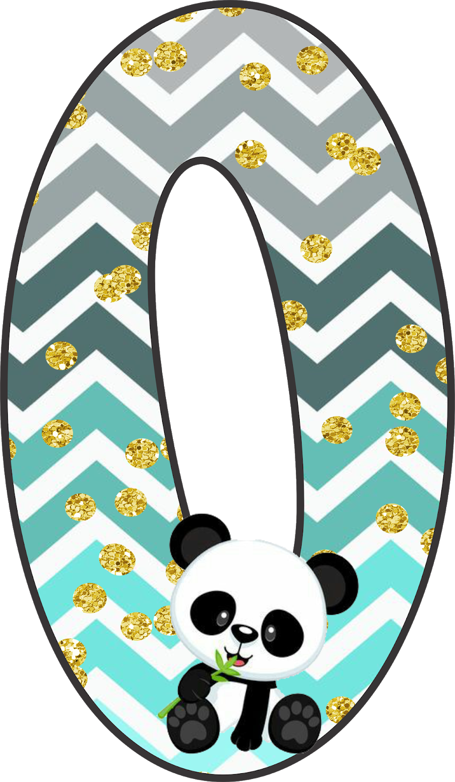 Alfabeto de Panda tierno para Descarga Gratis