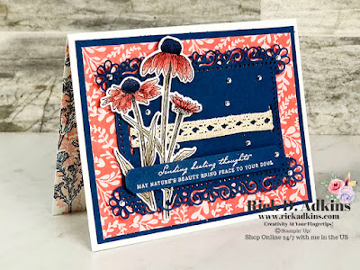 Send Healing Thoughts with this beautiful Fall sympathy/get well card using the Nature's Harvest Bundle from Stampin' Up!  Read all my tips here!