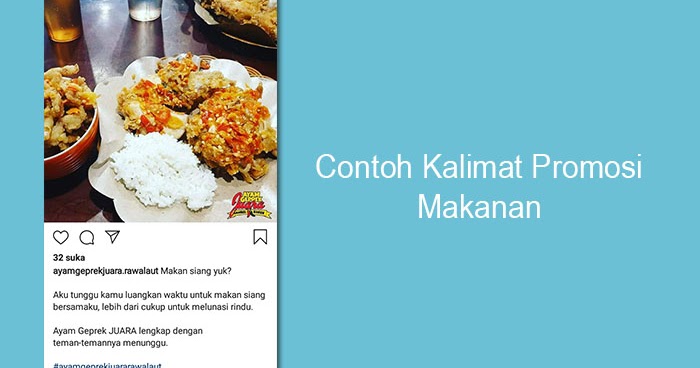 9 Contoh Kata Kata Promosi Makanan Yang Menarik Dan Kreatif
