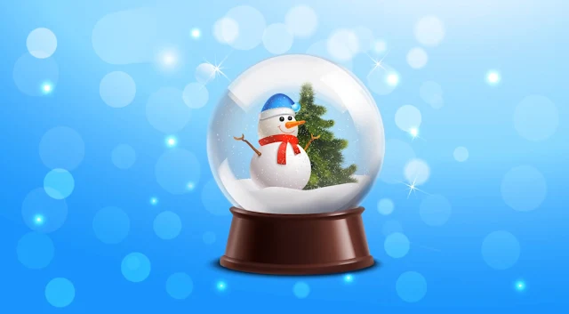 Christmas Snowman Snow Globe Screensaver