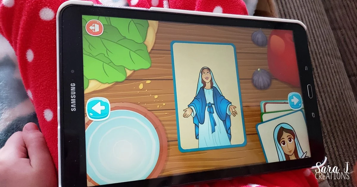 This app is AMAZING for Catholic kids. It is an engaging and fun way to learn about Bible stories, the life of Jesus, the Sacraments, the saints, prayers and so much more. Click to learn more about why we love this app so much.  