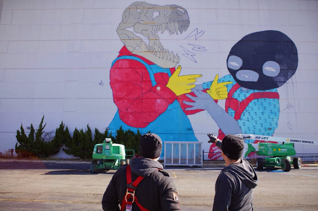 New Street Art Collaboration By Jasper Wong and Kelly Towles in Washiongton DC, USA. 8