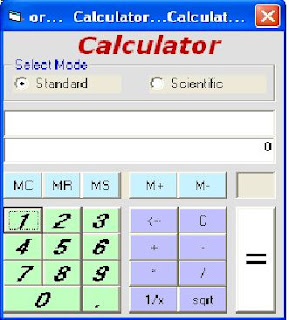 Calculator using Visual Basic 4