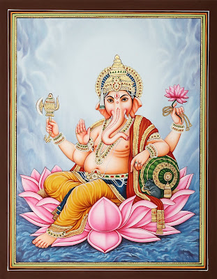 Lord Ganesha Watercolor Painting