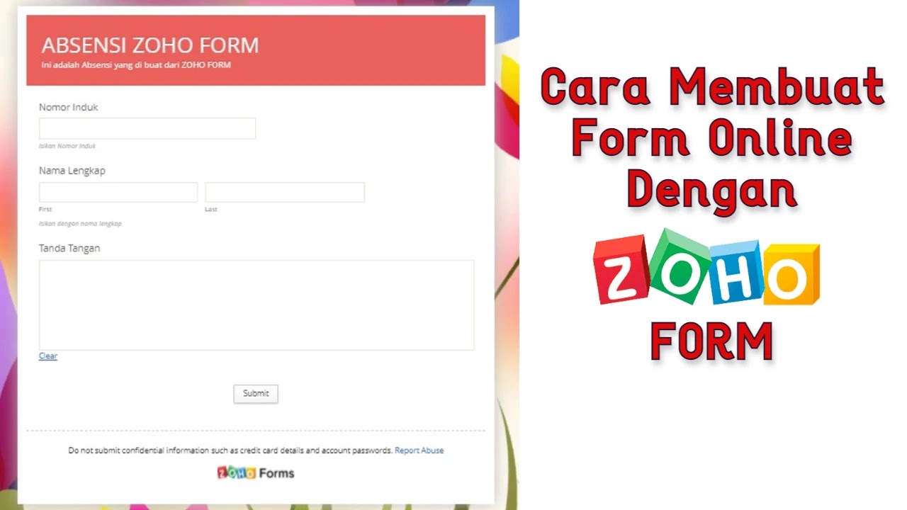 Cara Menggunakan Zoho Form
