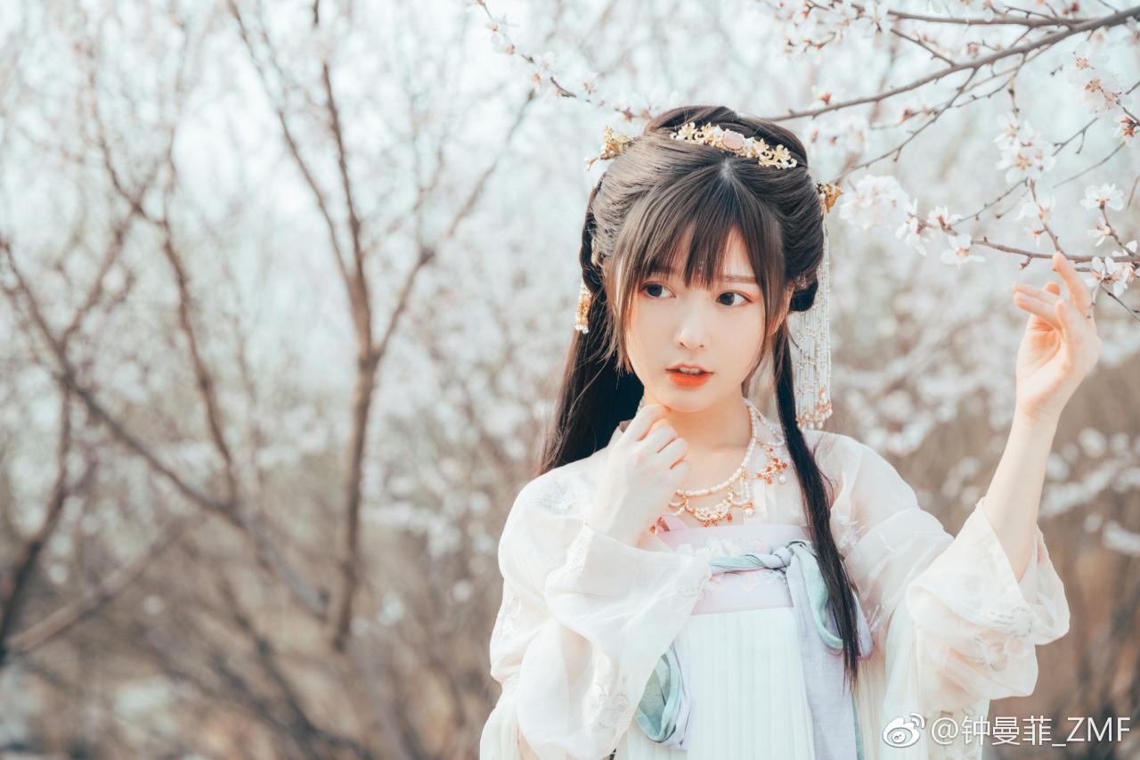 Chinese beautiful model - Cosplay The Cherry Blossom Fairy with Historical Costume