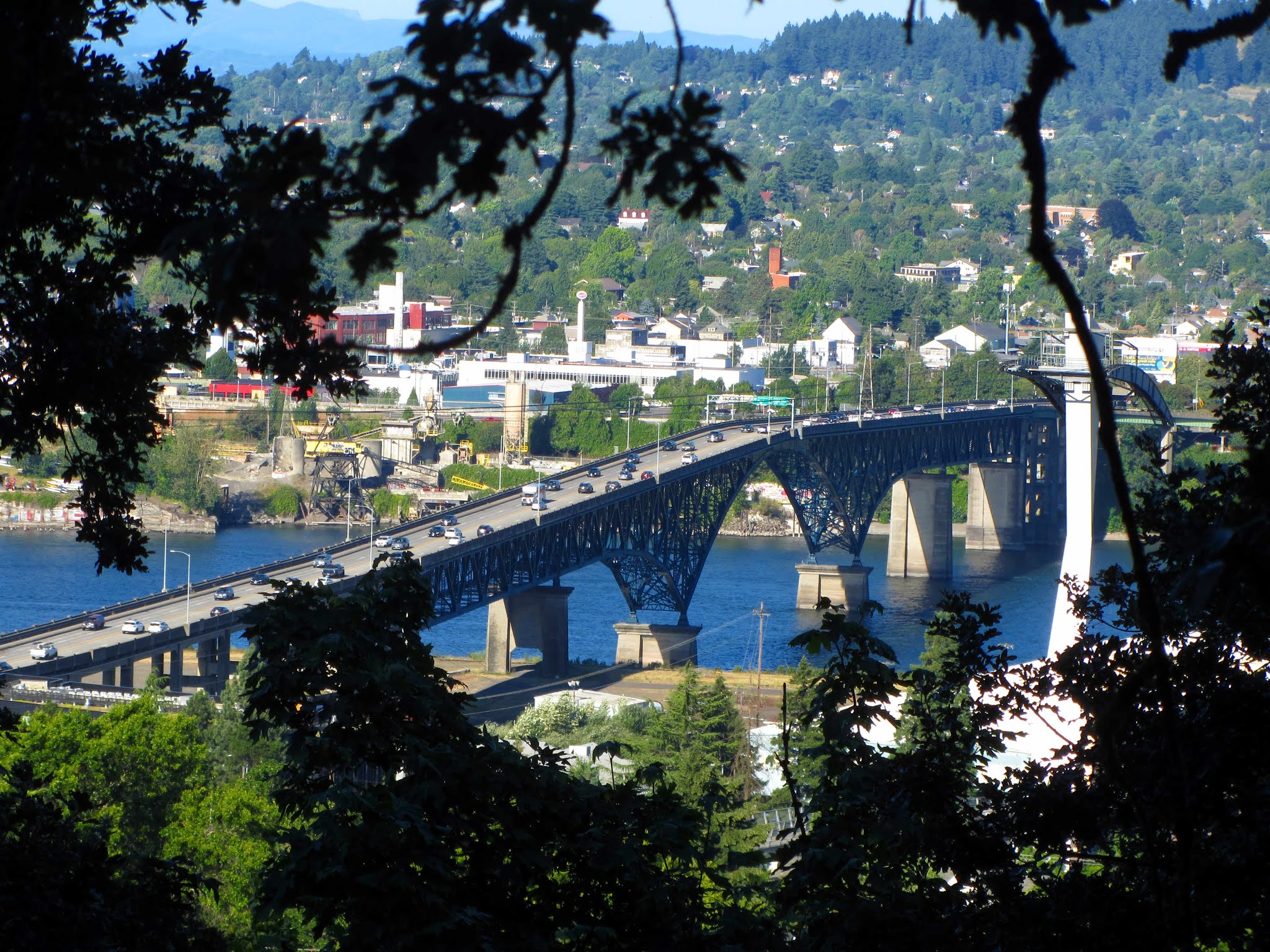 The ZehnKatzen Times The Ross Island Bridge From Terwilliger Blvd