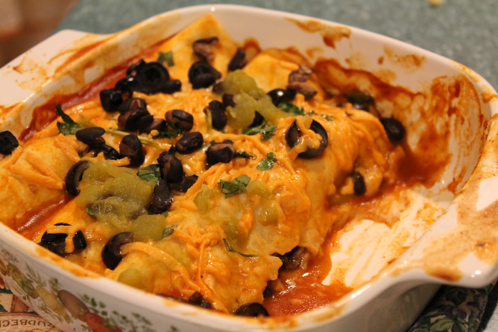 Evelyn and Anne Black Bean and Mushroom Enchiladas