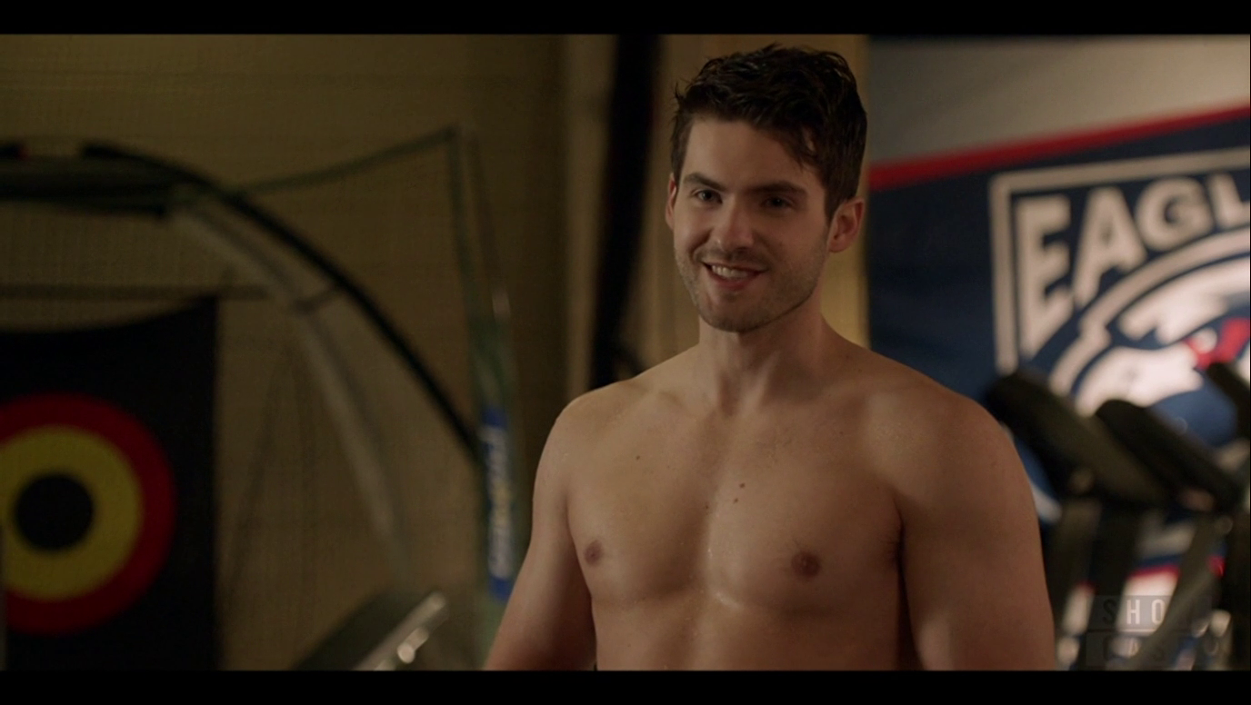 Cody Christian shirtless in All American, Season 3, Ep 2.