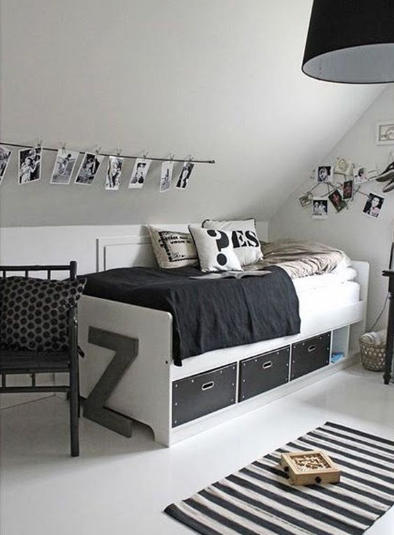Cute Black and White Teen Girl Bedroom Decor Ideas / Home Decor & Weddings