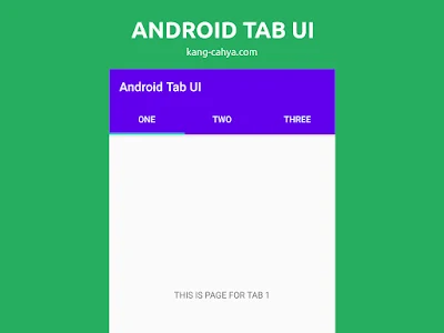 Cara mudah membuat Tab UI Material Design Android dengan kotlin