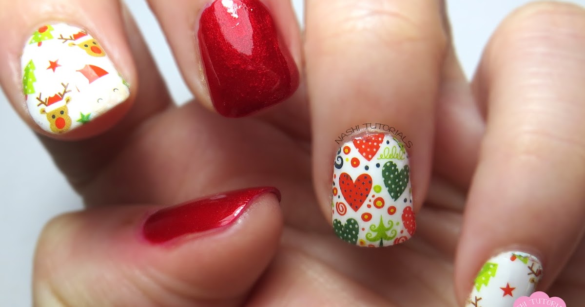 8. Christmas Nail Art with Reindeer and Santa Claus - wide 2