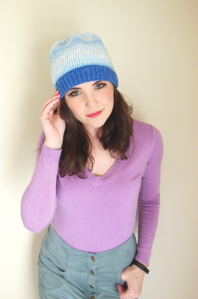 Blue Knit Beanie