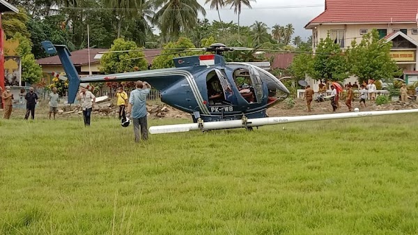 Bawa WNA, Helikopter Carteran Mendarat Darurat di Tolitoli, Sulteng