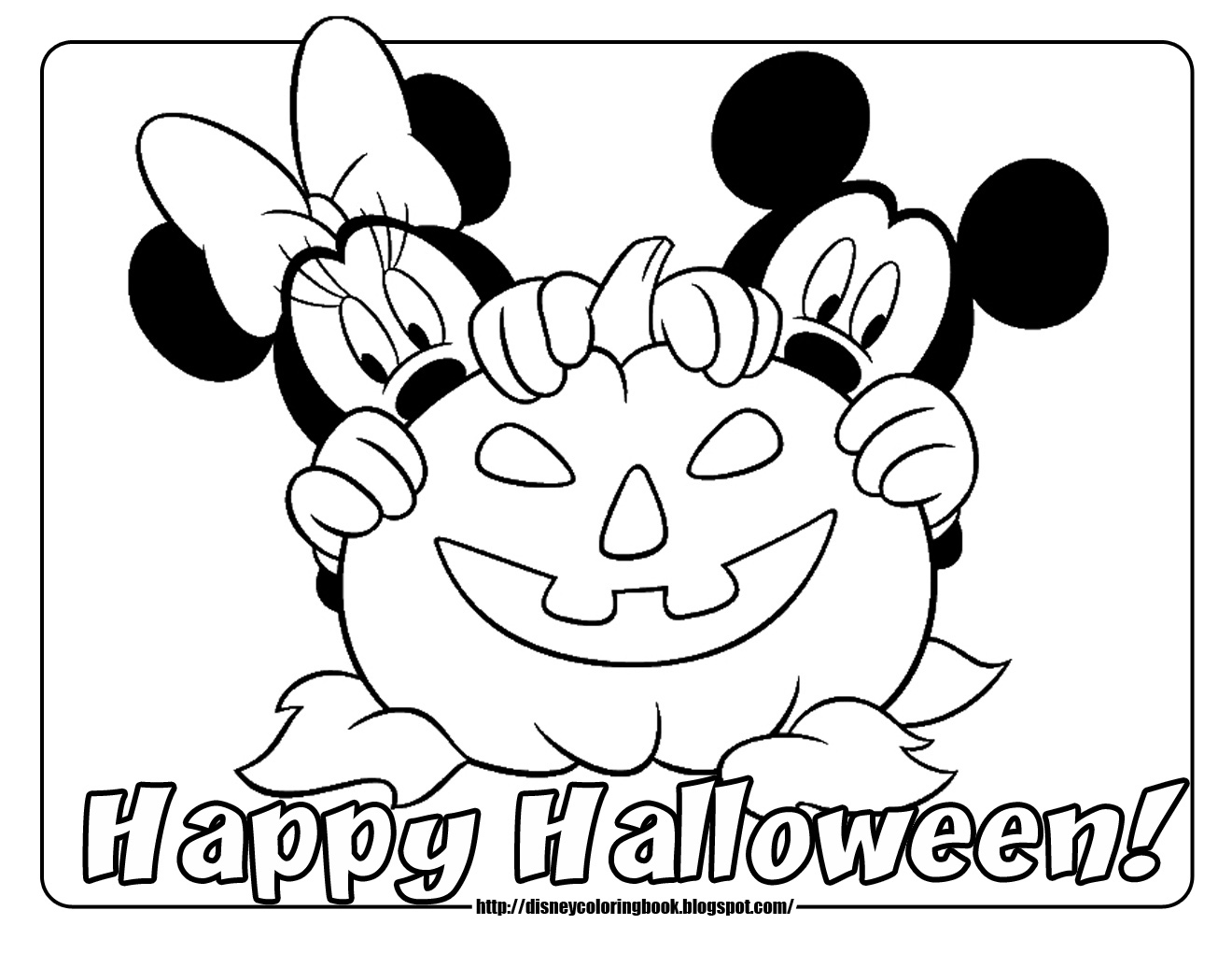 Disney Coloring Pages And Sheets For Kids Mickey And Friends Halloween 
