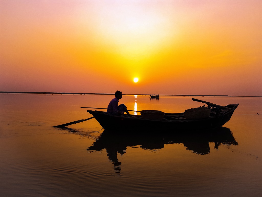 मनिहारी गंगा संध्या दृष्य