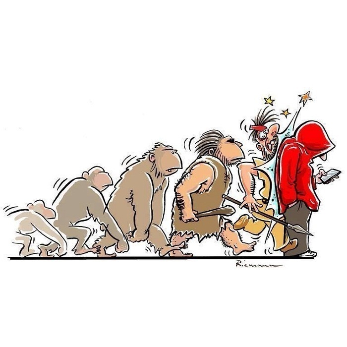 #6. Modern Man - 15 Funny Cartoons To Prove Evolution Has A Twisted Sense Of Humor. #6. Modern Man - 15 Funny Cartoons To Prove Evolution Has A Twisted Sense Of Humor.