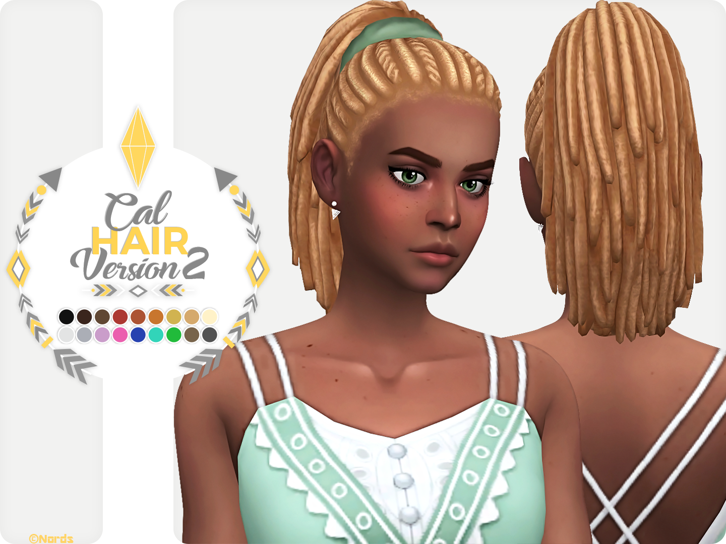 Sims 4 CC Hair - Sky Blue - Tumblr - wide 10