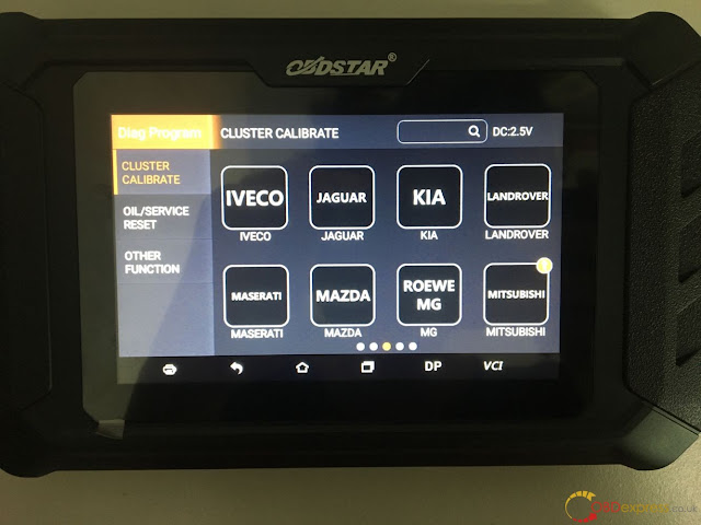 OBDSTAR ODO MASTER car list