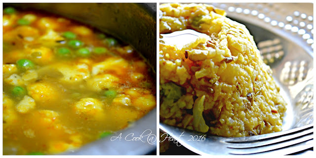 alt="rice and lentil khichadi with vegetables"