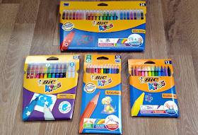A selection of BIC kids pens and pencils.