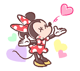 LINE Official Stickers - Minnie Mouse: Pastel Prettiness Example with GIF  Animation