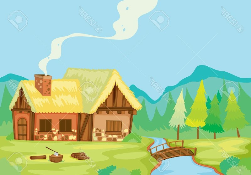 Inspirasi Spesial Animasi Rumah Desa, Rumah Kayu