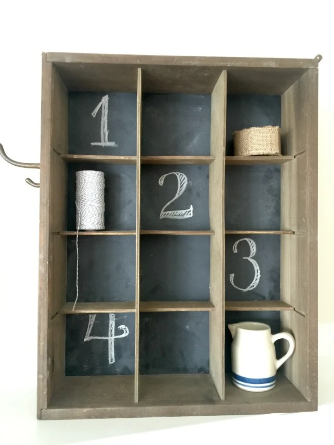 DIY Chalkboard Wall Cubbies www.homeroad.net