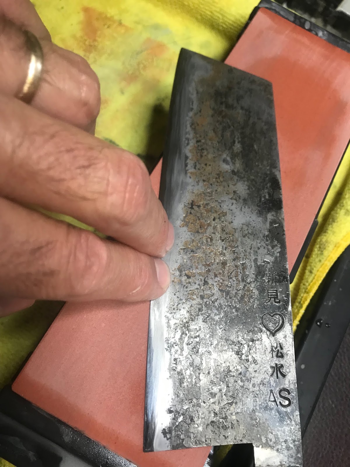 Knife Sharpening Using Traditional Methods Takeda Knife Sharpening