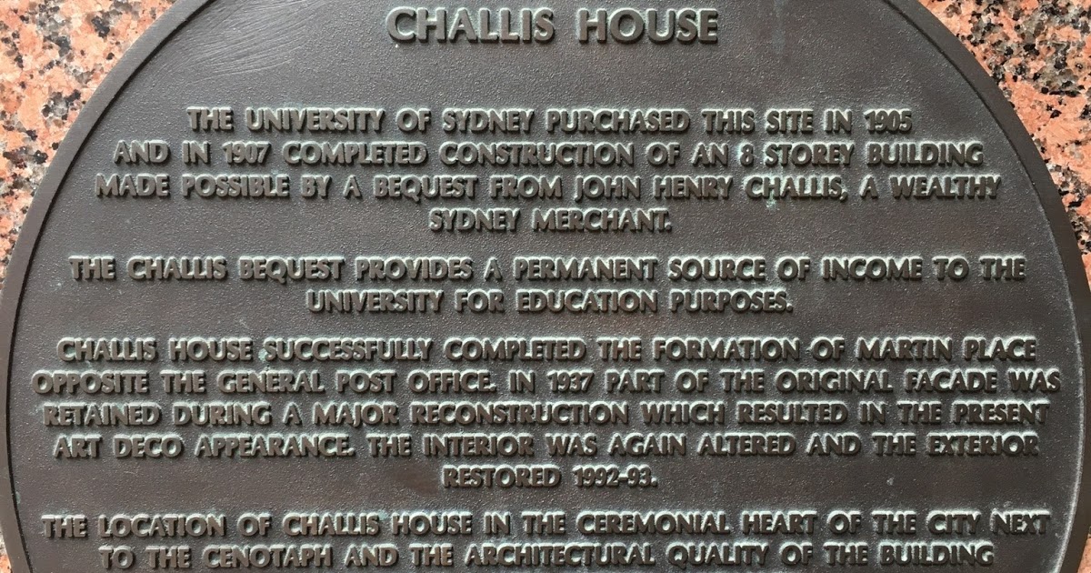 My Australian History Journey John Challis Challis House Martin Place