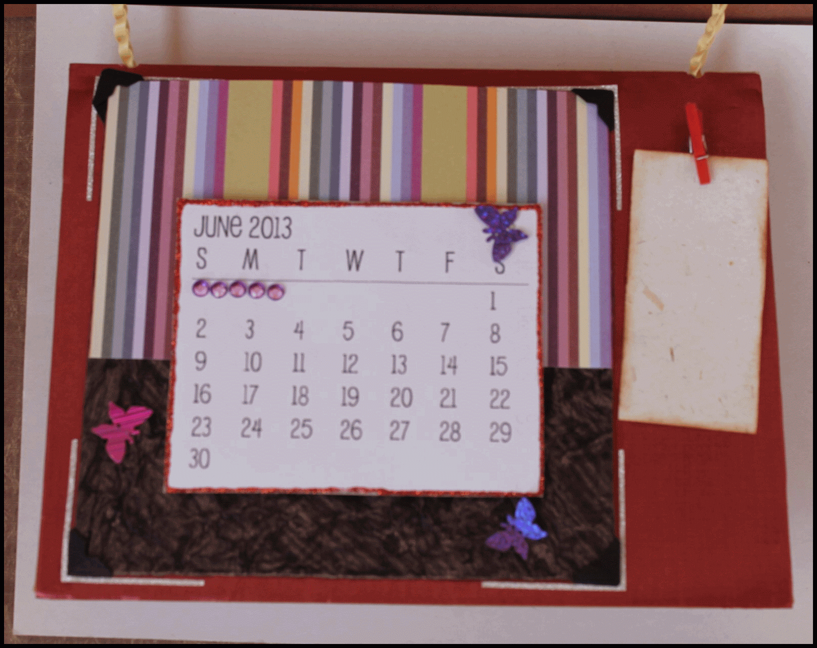 Paper Fantasees The Craft Blog Handmade Calendar 2013