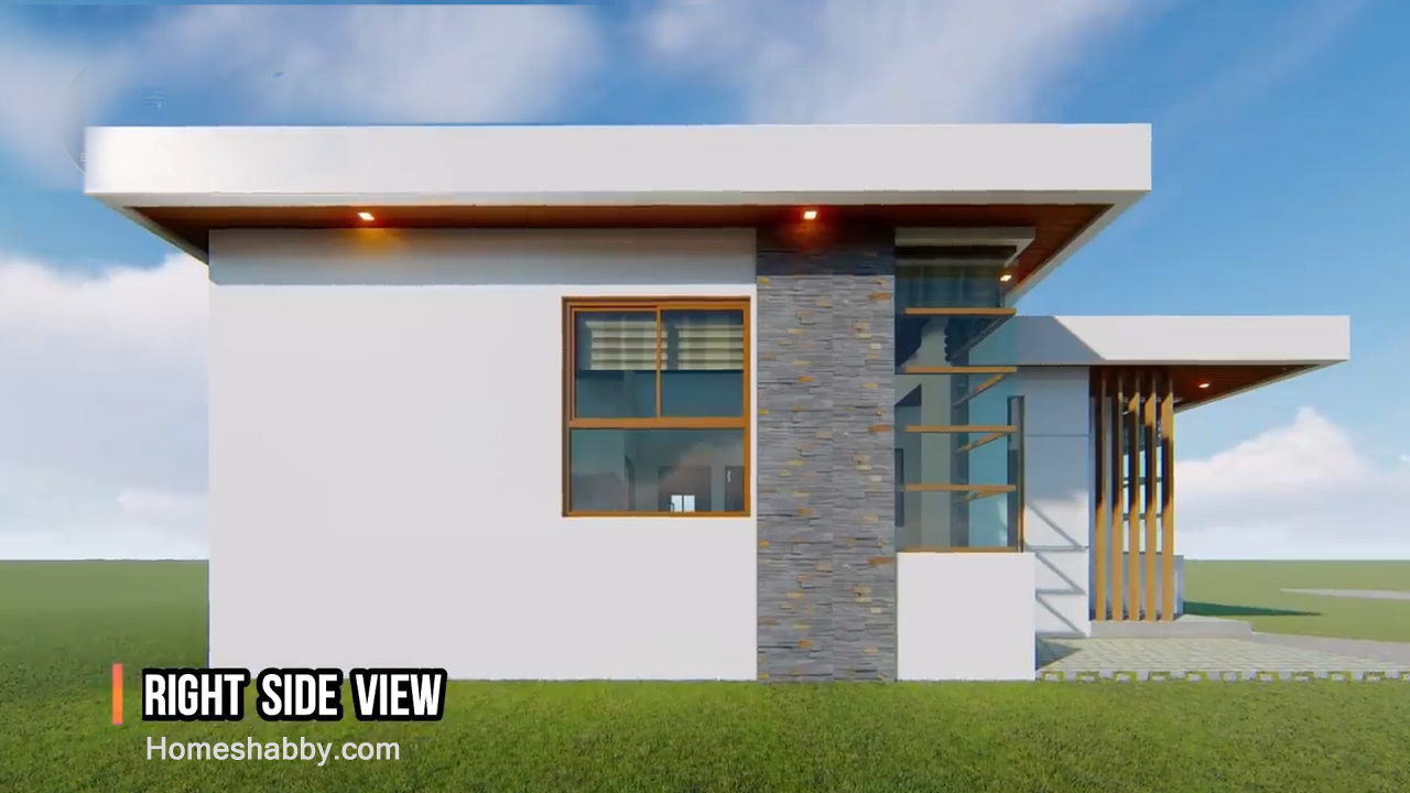  Desain  dan Denah Rumah Minimalis Kontemporer Atap Beton 