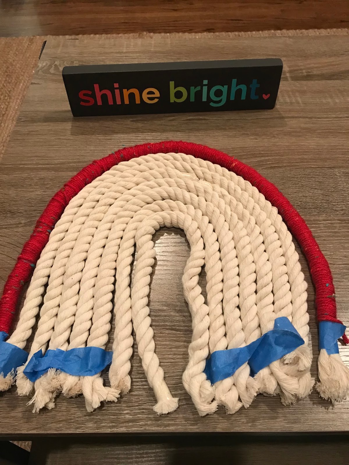 Lyndi's Projects: Yarn-Wrapped Rope Rainbow