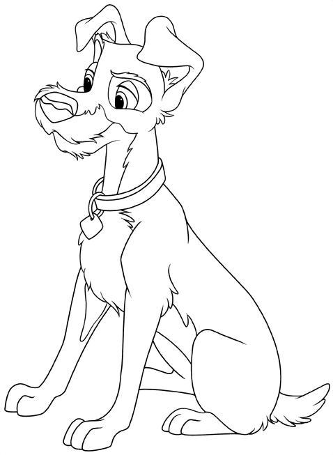 lady and the tramp christmas coloring pages - photo #44