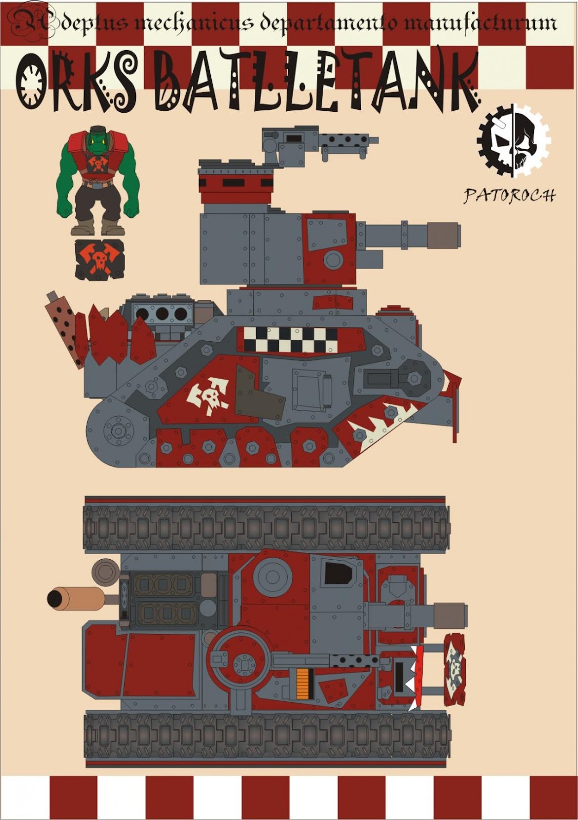 Танк вархаммер 40000 чертеж